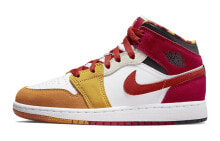 Jordan Air Jordan 1 Mid SE Paprika 潮流 中帮 复古篮球鞋 GS 白橙红 / Кроссовки Jordan Air Jordan 1 Mid SE Paprika GS DX2460-601