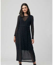 Ripe Maternity maternity Dot Nursing Dress Black