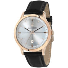 Мужские наручные часы с ремешком мужские наручные часы с черным кожаным ремешком Maserati R8851125005 ( 42 mm)