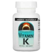 Витамин К source Naturals, Vitamin K, 500 mcg, 200 Tablets
