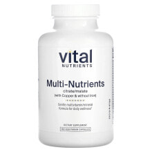 Vital Nutrients, Multi-Nutrients Citrate/Malate (with Cooper & without Iron), 180 Vegetarian Capsules