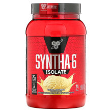 Протеиновые коктейли BSN, Syntha-6 Isolate, протеиновая смесь для приготовления напитка, ванильное мороженое, 912 г (2,01 фунта)