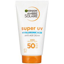 Garnier Ambre Solaire Super UV Hyaluronic Acid Anti-Age Cream SPF50 50 ml sonnenschutz fürs gesicht Feine Linien & Falten unisex