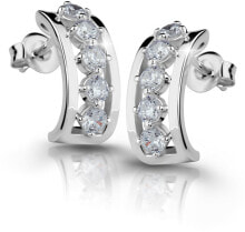 Ювелирные серьги silver earrings with cubic zirconia M21089
