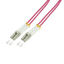Кабели и разъемы для аудио- и видеотехники LogiLink 1m, LC - LC волоконно-оптический кабель OM4 Фиолетовый FP4LC01