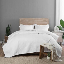 3pc Queen Pebble Coverlet Set White - Vue Elements