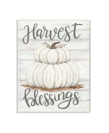 Stupell Industries farm Fresh Harvest Blessing Sign White Pumpkins Art, 10