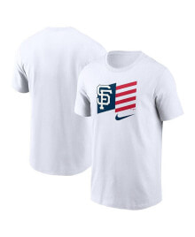 Nike men's White San Francisco Giants Americana Flag T-shirt