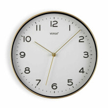 Wall Clock Versa Golden 30,5 x 4,3 x 30,5 cm Quartz Polyurethane