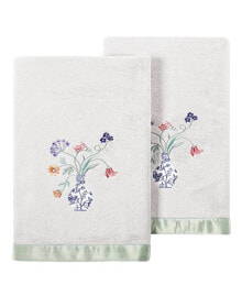 Linum Home textiles Turkish Cotton Stella Embellished Bath Towel Set, 2 Piece