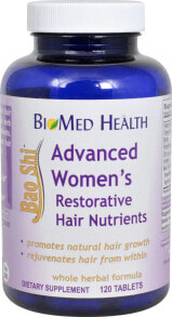 Витамины и БАДы для кожи biomed Health Advanced Womens Restorative Hair Nutrients Растительный комплекс для укрепления и питания волос 120 таблеток