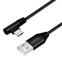 LogiLink CU0141 USB кабель 0,3 m 2.0 USB A Micro-USB B Черный