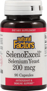 Минералы и микроэлементы Natural Factors SelenoExcell Selenium Yeast Селеновые дрожжи  200 мкг  90 капсул