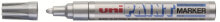 Карандашный масляный маркер Uni Mitsubishi Pencil  серебряный цвет