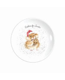 Wrendale Designs coupe Plate - Cookies For Santa