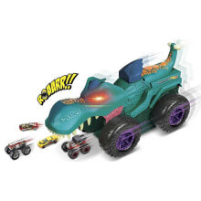 Игрушечные машинки и техника для мальчиков игрушечная техника Hot Wheels Грузовик-монстр Mega Wrex со световыми и звуковыми эффектами, жующий машинки