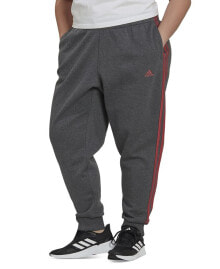 adidas plus Size Essentials 3-Stripe Fleece Joggers