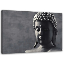 Leinwandbild Buddha Zen Spa Orient Grau