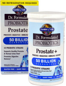 Пребиотики и пробиотики Garden of Life Dr. Formulated Probiotics Prostate Мужские пробиотики для простаты, пищеварительной и иммунной поддержки 15 штаммов 50 млрд КОЕ 60 веганских капсул