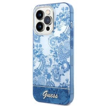 GUESS Guhcp14Lhgplhb iPhone 14 Pro 6.1 Porcelain Collection phone case