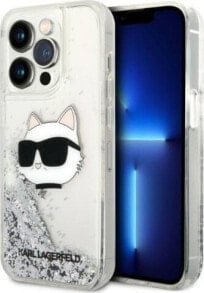 Karl Lagerfeld Etui Karl Lagerfeld KLHCP14XLNCHCS Apple iPhone 14 Pro Max srebrny/silver hardcase Glitter Choupette Head