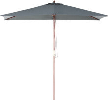 Beliani Parasol ogrodowy 144 x 195 cm szary FLAMENCO