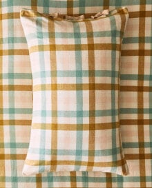 Gingham flannel pillowcase