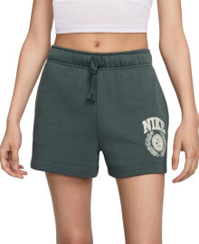 Nike women's Sportswear Club Fleece Mid-Rise Pull-On Shorts