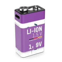 Ansmann ANS 1315-0005 - Li-Ion Akku 9V-Block 340 mAh 9 V 1er-Pack - Rechargable Battery - 9V-Block