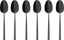 Sambonet Sambonet Rock PVD 6 Espresso Spoons Moka Nero Lucido