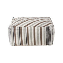 Designer Hocker Pouf Selam grau weiß