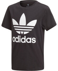 adidas big Boys Logo-Print Cotton T-Shirt