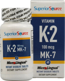 Витамин К Superior Source Vitamin K2 -Витамин К2 100 мкг 60 быстрорастворимых таблеток