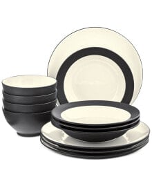 Colorwave Coupe 12-Piece Dinnerware Set, Service for 4, Created for Macy's