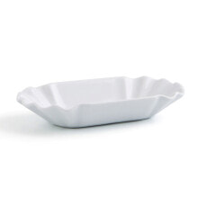 Snack tray Quid Gastro Fun White Ceramic 20,5 x 11 x 3,5 cm (12 Units) (Pack 12x)
