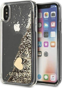 Guess Guess GUOHCPXGLHFLGO iPhone X/Xs gold/złoty hard case Glitter Charms