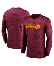 Nike men's Burgundy Washington Commanders Sideline Team Velocity Performance Long Sleeve T-shirt