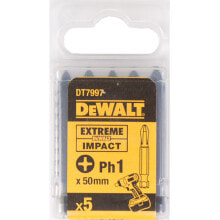 Биты для электроинструмента Dewalt Torsion screwdriver bits Ph1x50mm 5pcs. - DT7997