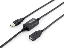 Equip 133310 USB кабель 10 m 2.0 USB A Черный
