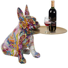 Decorative Figure Alexandra House Living Multicolour Plastic Dog 22 x 34 x 29 cm Tray