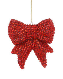 Cody Foster & Co. Jeweled Bow-Red Ornament Multicolor