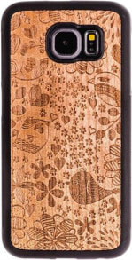 SmartWoods Case Etui Drewniane Birds Samsung Galaxy S6 Edge