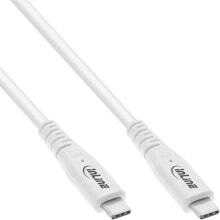 InLine USB4 cable - USB-C male/male - PD 240W - 8K60Hz - TPE - white - 1.5m