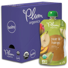 Детское пюре Детское пюре Plum Organics 6 шт, этап 2, груша и манго
