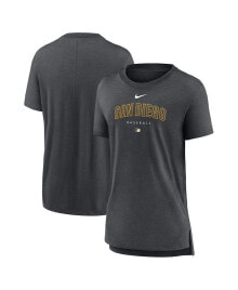 Women's Heather Charcoal San Diego Padres Authentic Collection Early Work Tri-Blend T-shirt