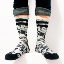 NUM WEAR Monky Loco Monky Logo Half long socks