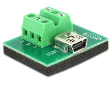 DeLOCK 65518 кабельный разъем/переходник Mini USB 6p Черный, Зеленый