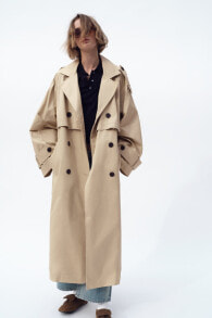 Extra-long trench coat