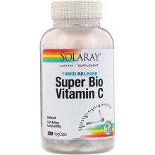 Витамин С Solaray Super Bio C Витамин С 1000 мг с буфером  250 вегетарианских капсул