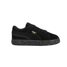 Puma Suede Mono Triplex Lace Up Toddler Boys Black Sneakers Casual Shoes 386855